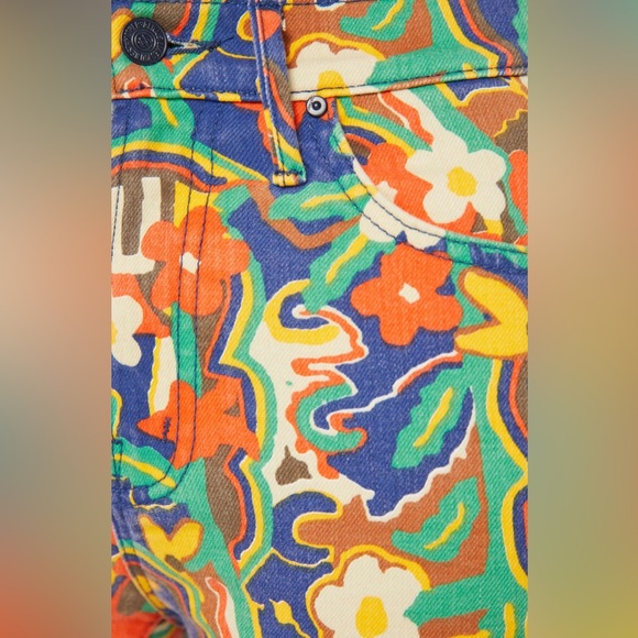 Mother Jeans The Insider Flood Cosmic Bloom Funky Multicolor NWT Size 26 - Picture 5 of 16